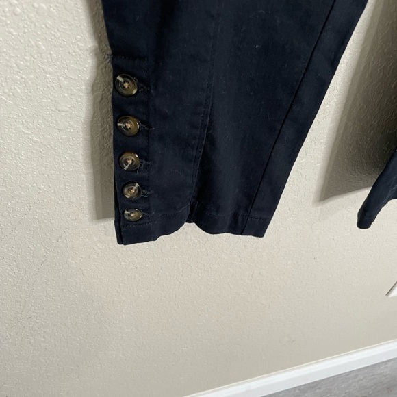 Who What Wear NWT Black Tie Waist Tapered Dress Pants 10 Button Hem - Picture 3 of 6